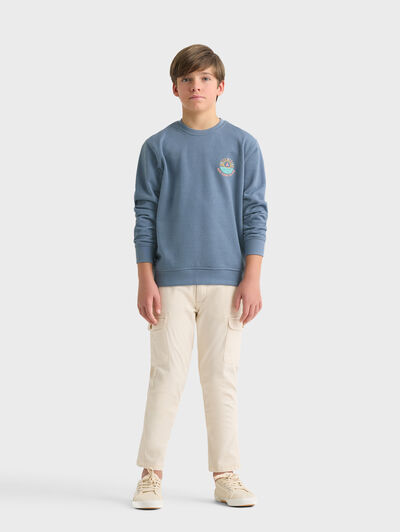 SUDADERA SURF KIDS AZUL