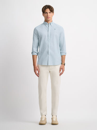 CAMISA OXFORD STRIPES VERDE