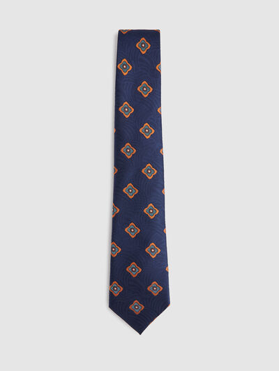 CORBATA JACQUARD MF AZUL MARINO