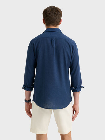 CAMISA LINO ALEX AZUL MARINO