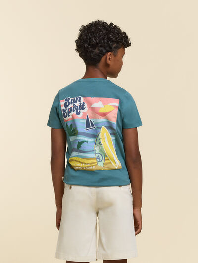 CAMISETA SPIRIT KIDS AZUL