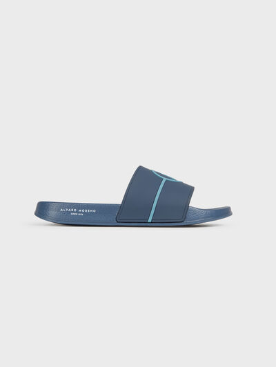 CHANCLAS LOGO AZUL MARINO