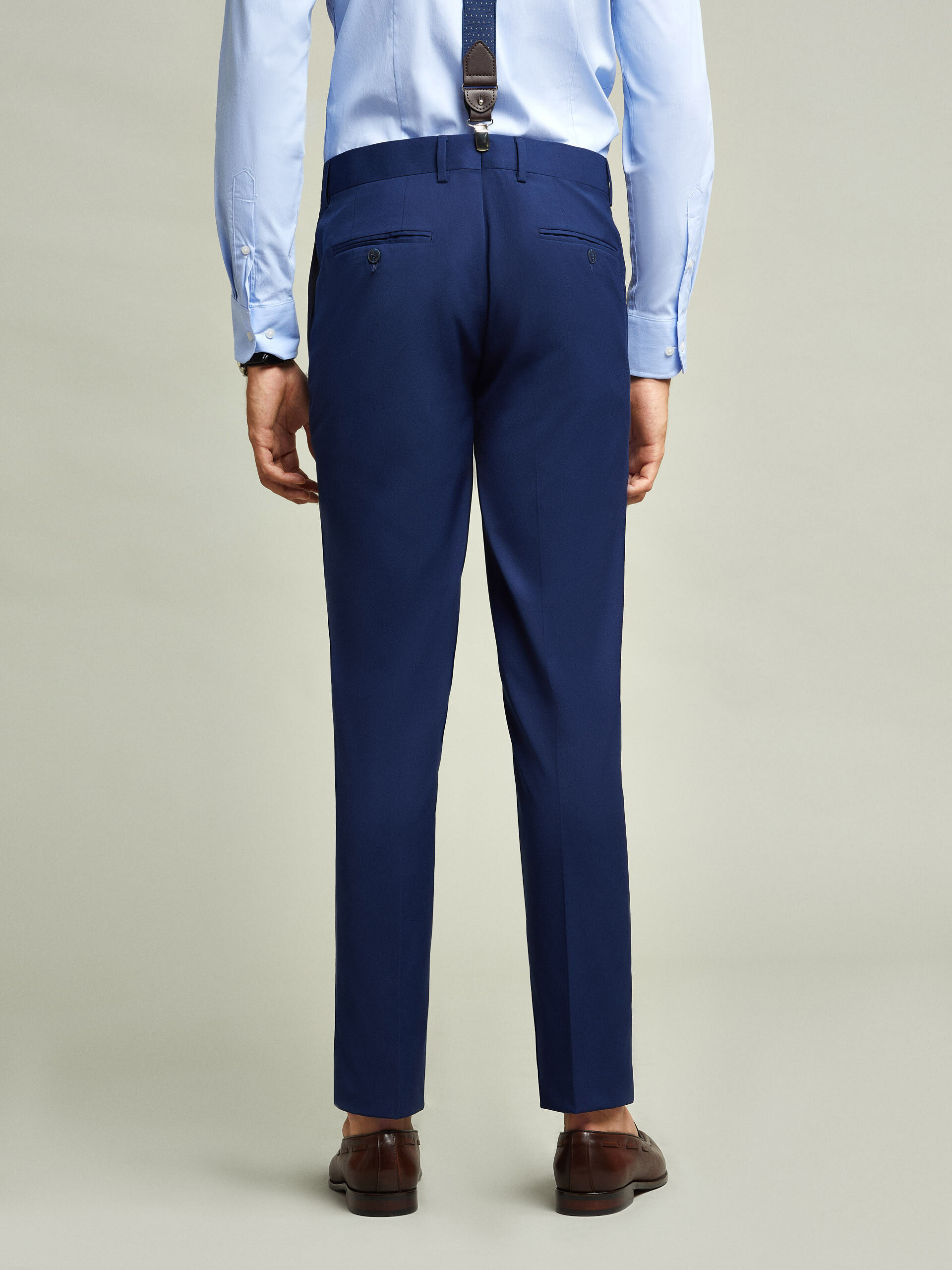 PANTALON PLAIN SLIM AZUL