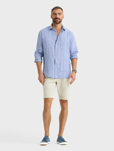 CUBANA LINO MIL RAYAS AZUL MARINO