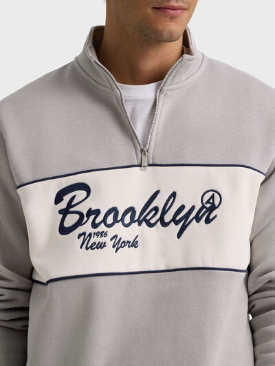 SUDADERA CONTRAST GRIS