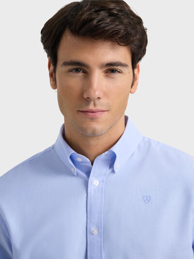 CAMISA OXFORD SOLID CELESTE
