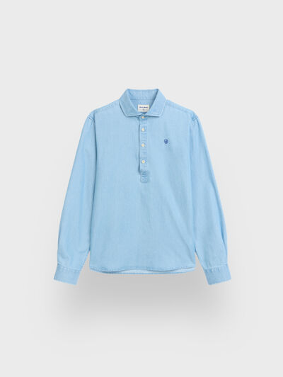 POLERA DENIM KIDS AZUL