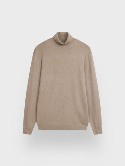JERSEY CUELLO VUELTO CAMEL