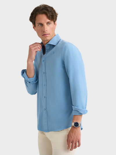 CAMISA TENCEL AZUL