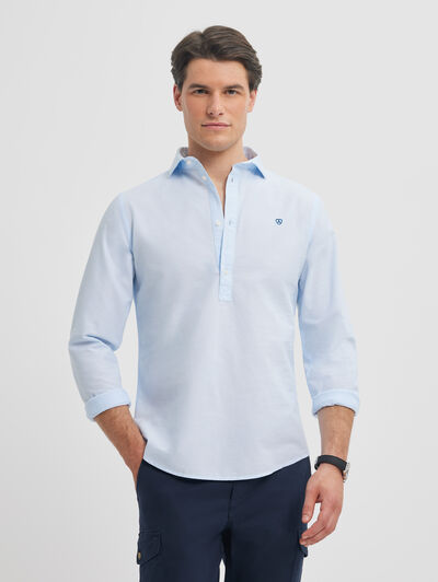 POLERA PIN POINT CELESTE