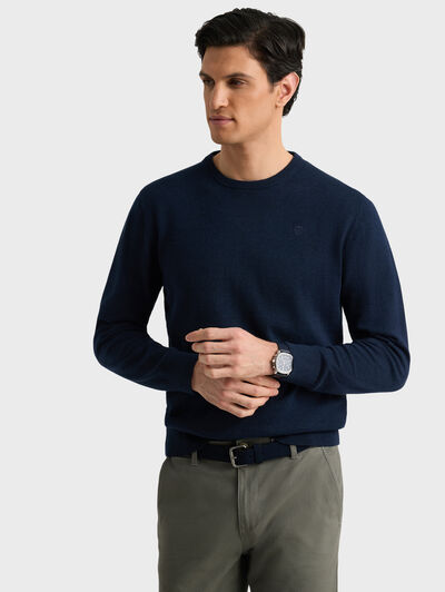 JERSEY ROUND NECK TRENDY AZUL MARINO