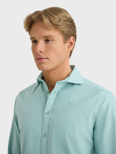 CAMISA OXFORD DYE TIE COLLAR AZUL