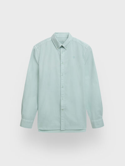 CAMISA OXFORD DYE VERDE AGUA