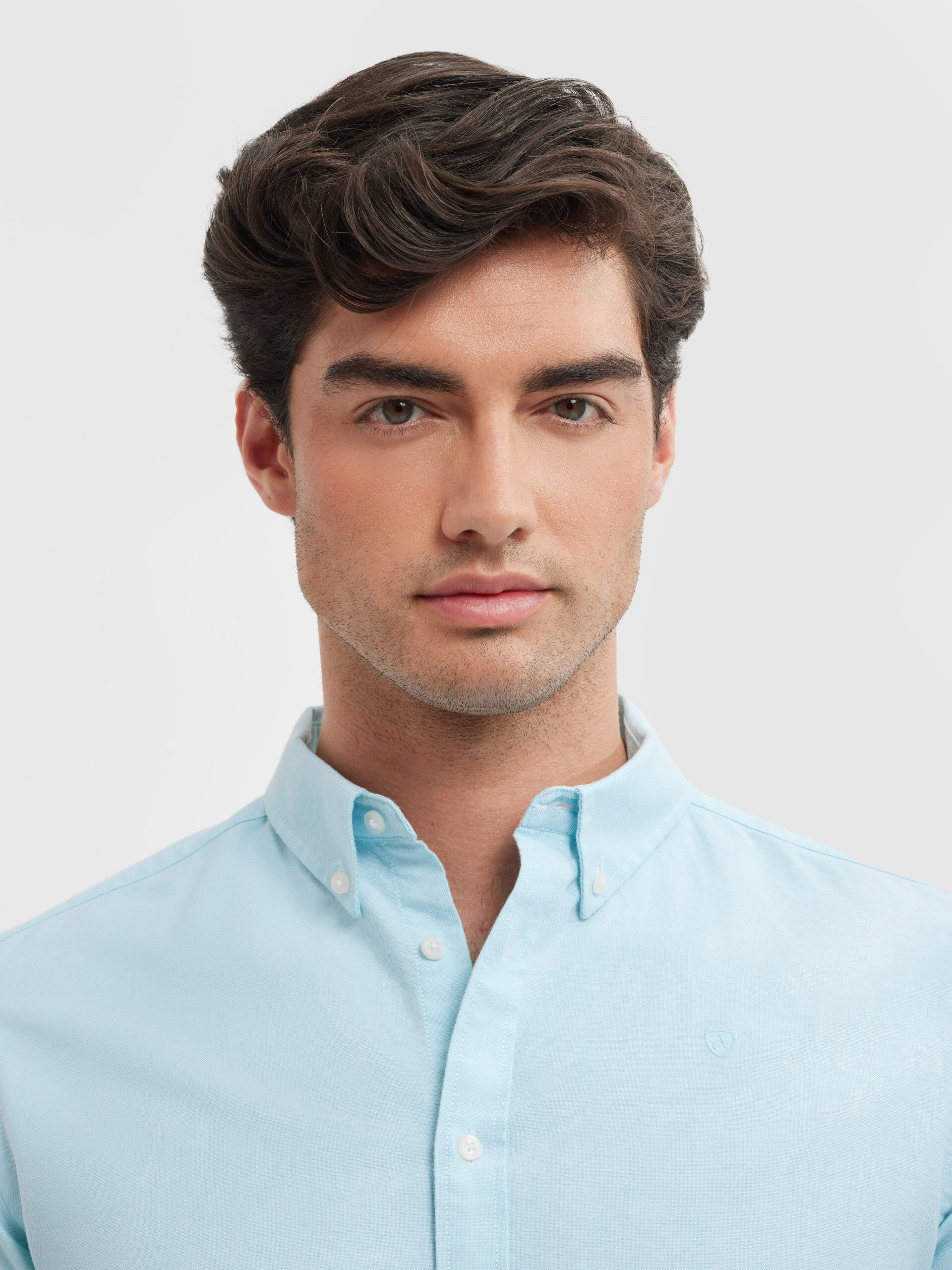 CAMISA OXFORD SOLID VERDE AGUA