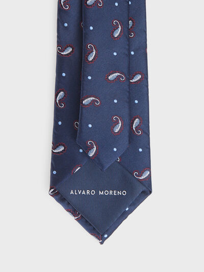 CORBATA JAQUARD MF AZUL MARINO