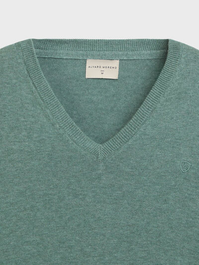 JERSEY V-NECK VERDE