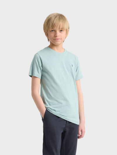 CAMISETA BASICA KIDS VERDE AGUA