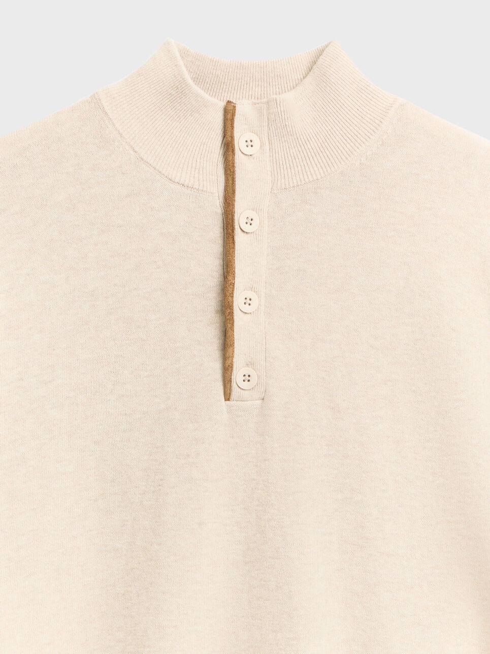 JERSEY BUTTON COLLAR