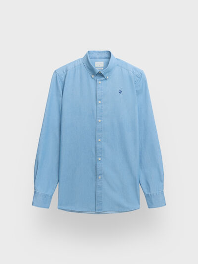 CAMISA DENIM B.DOWN AZUL