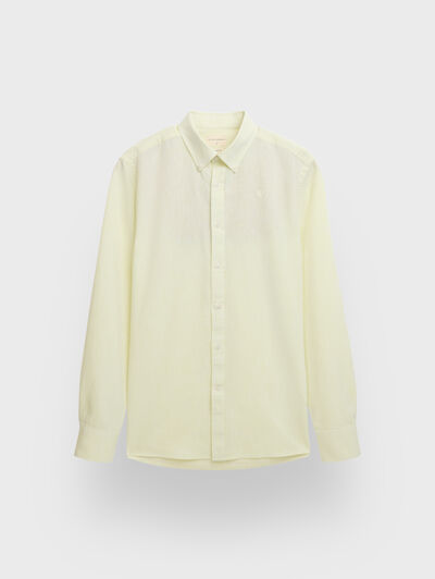 CAMISA LINO C.BOTON AMARILLO