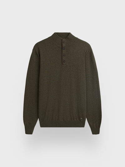 JERSEY BUTTON COLLAR