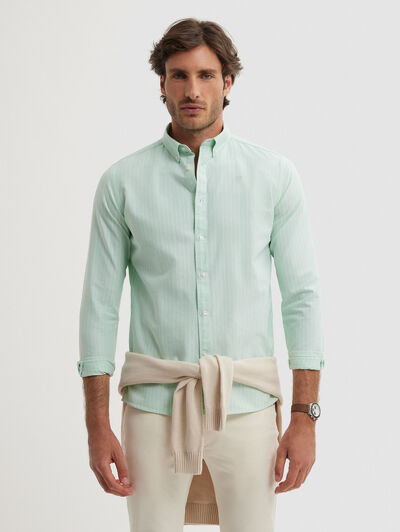 CAMISA OXFORD STRIPES VERDE