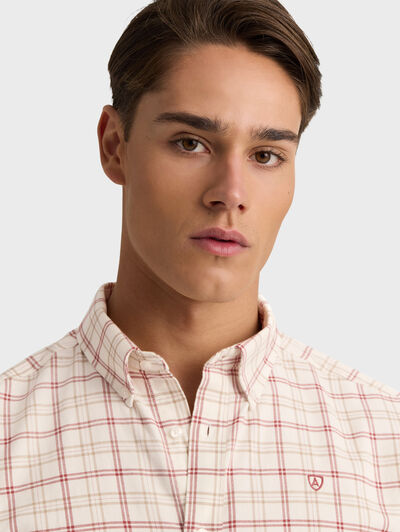 CAMISA FLANNEL CHECKS BURDEOS