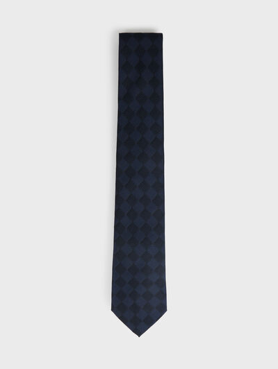CORBATA GRENADINE AZUL MARINO