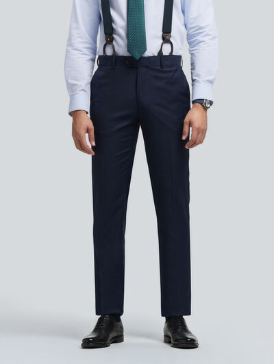 PANTALON FIL A FIL CRUZADO AZUL MARINO