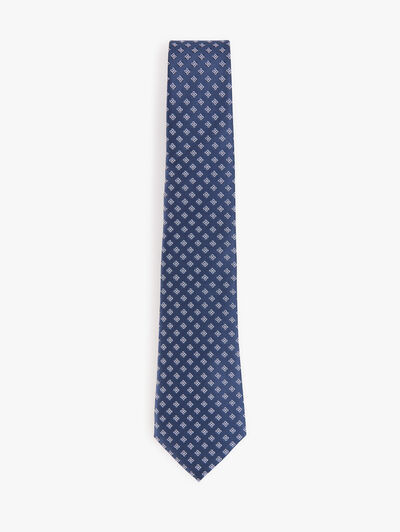 CORBATA JACQUARD MF AZUL MARINO