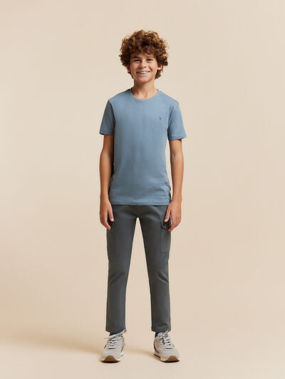 CAMISETA BASICA KIDS CELESTE