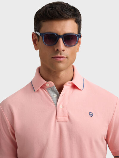 POLO CONTRAST SALM&Oacute;N