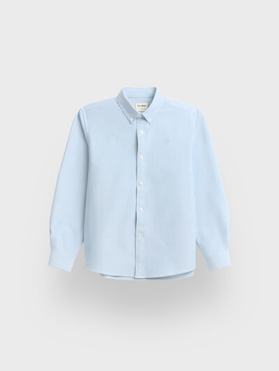 CAMISA OXFORD SOLID KIDS AZUL