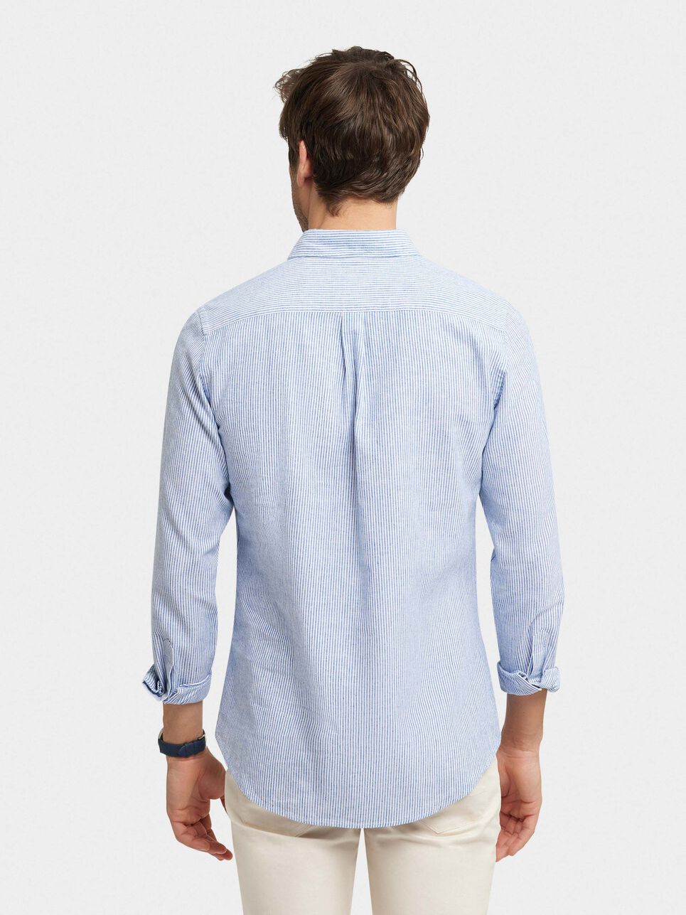 CAMISA LINO RAYAS BD