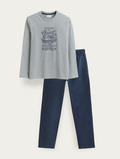PIJAMA RETROCAR GRIS