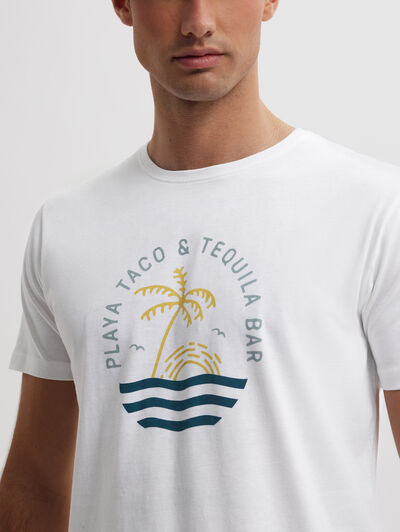 CAMISETA PLAYA BLANCO