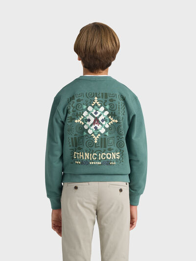 SUDADERA ETHNIC KIDS VERDE