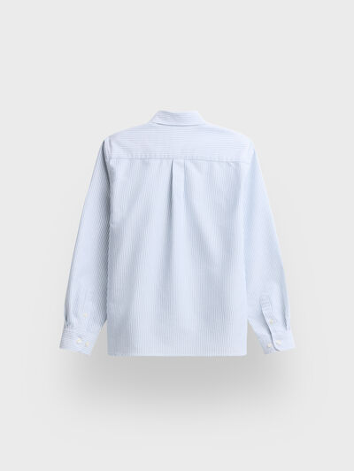 CAMISA OXFORD STRIPES KIDS AZUL