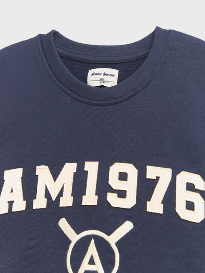 SUDADERA PATCH KIDS AZUL MARINO