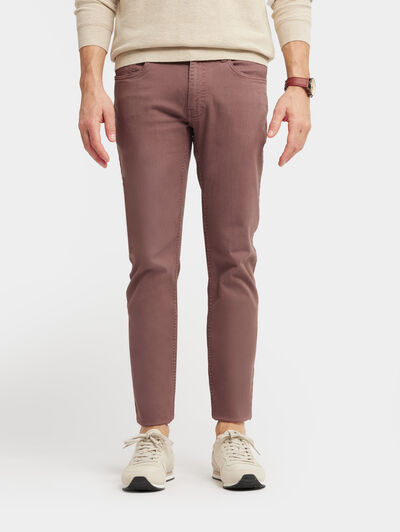 PANTALON TEJANO BURDEOS
