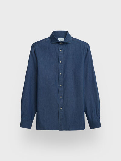 CAMISA DENIM TIE AZUL MARINO