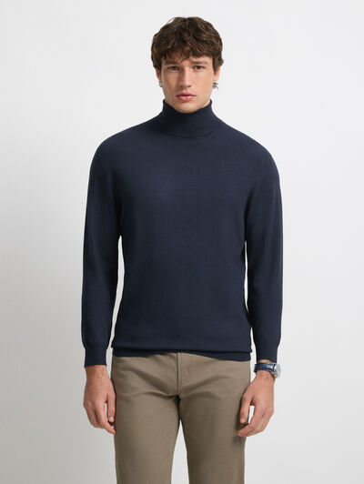 JERSEY CUELLO VUELTO AZUL MARINO