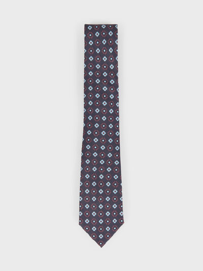 CORBATA PRINTED AZUL MARINO