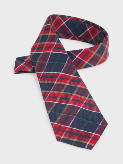 CORBATA TARTAN ROJO