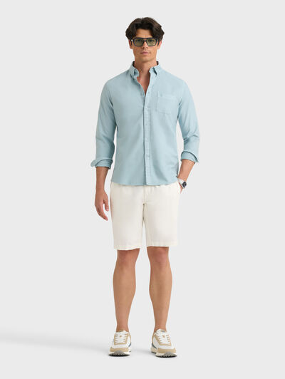 CAMISA OXFORD POCKET DYE AZUL