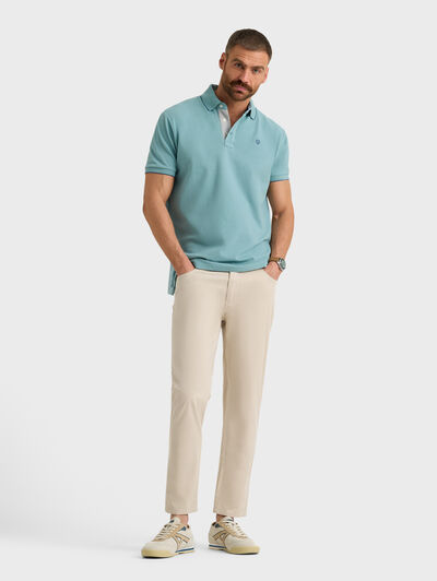 POLO CONTRAST AZUL