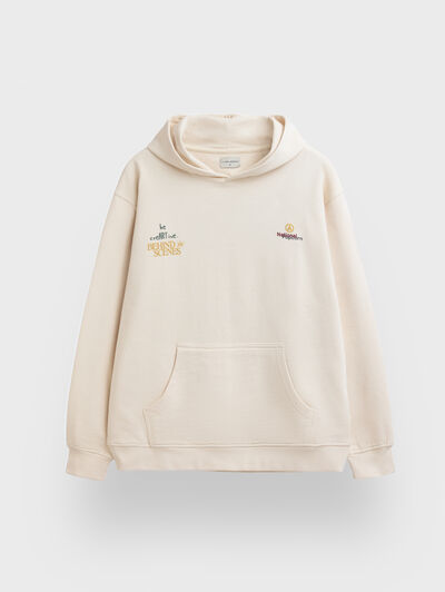 SUDADERA POPCORN BEIGE