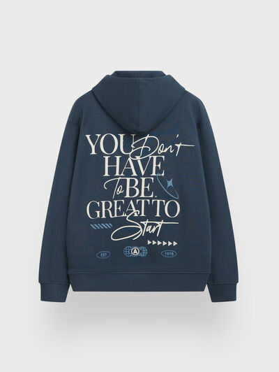 SUDADERA START AZUL MARINO