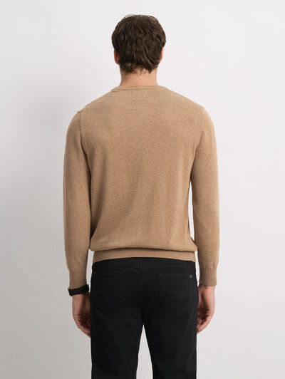 JERSEY ROUND NECK TRENDY CAMEL