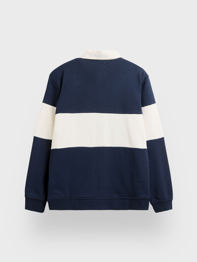 SUDADERA POLO PATCH AZUL MARINO